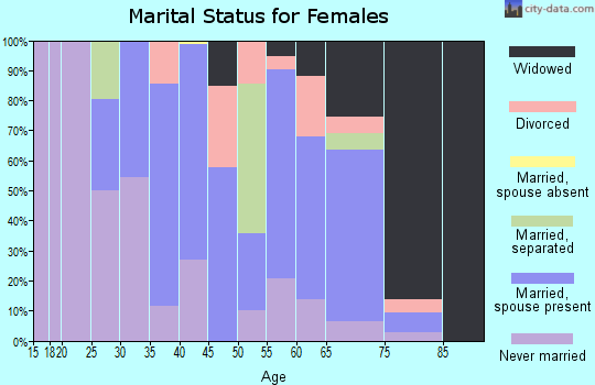 Zip code 29137 marital status for females