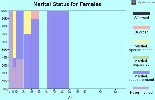 Zip code 29152 marital status for females