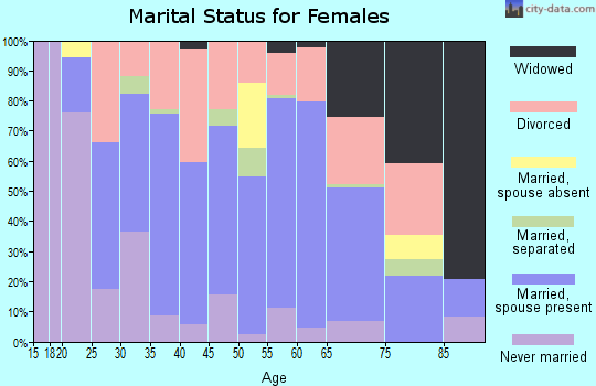 Zip code 29160 marital status for females