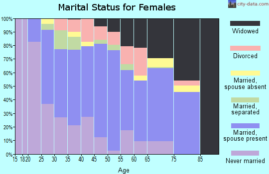 Zip code 29161 marital status for females