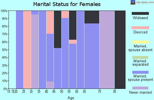 Zip code 29166 marital status for females