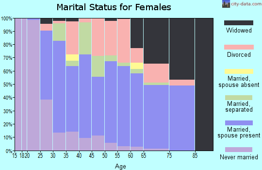 Zip code 29172 marital status for females