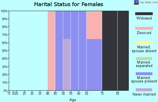 Zip code 29175 marital status for females
