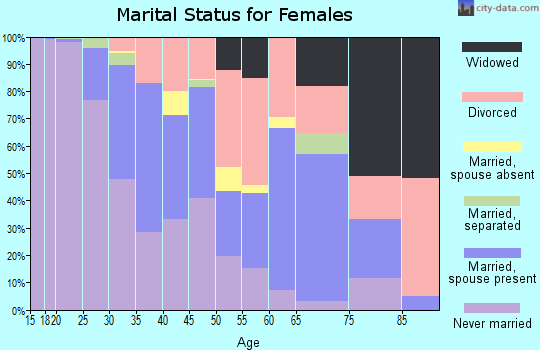 Zip code 29201 marital status for females