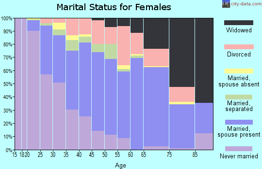 Zip code 29301 marital status for females
