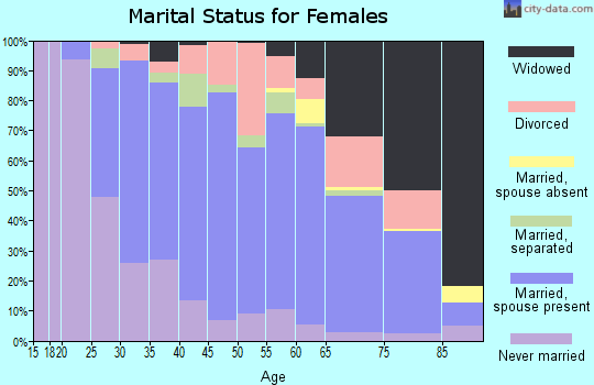 Zip code 29302 marital status for females