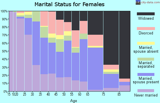 Zip code 29303 marital status for females
