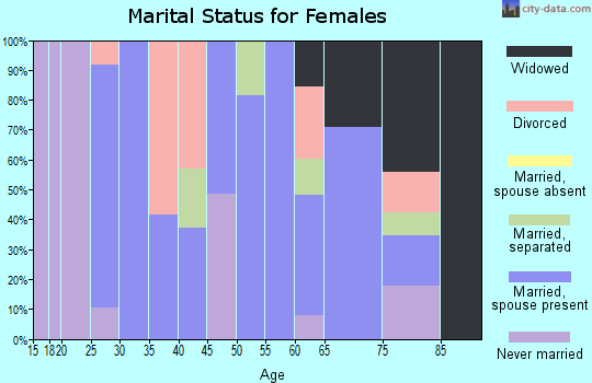 Zip code 29321 marital status for females