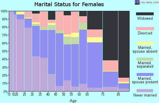 Zip code 29325 marital status for females