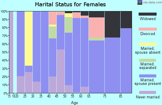 Zip code 29332 marital status for females
