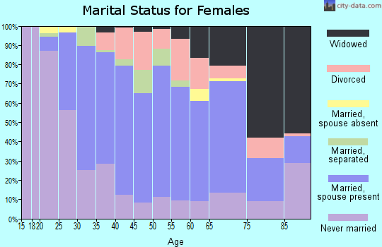 Zip code 29341 marital status for females