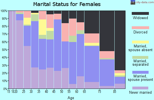 Zip code 29360 marital status for females