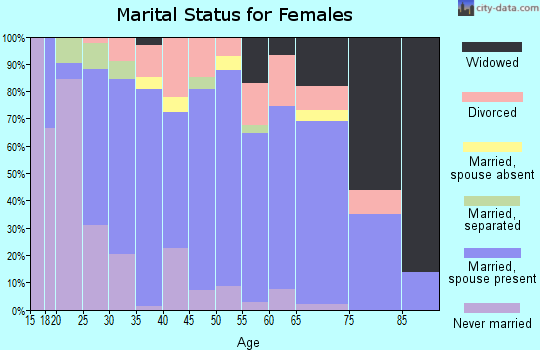 Zip code 29365 marital status for females