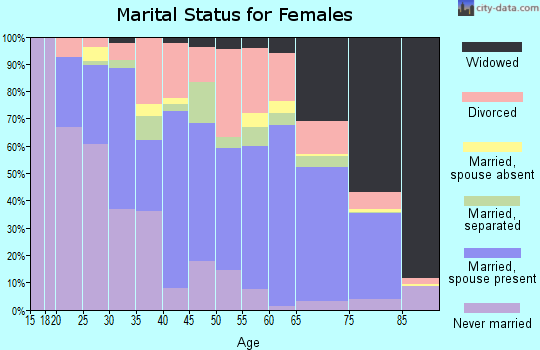 Zip code 29379 marital status for females