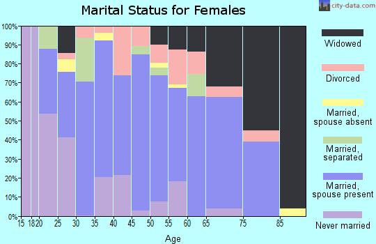Zip code 29388 marital status for females