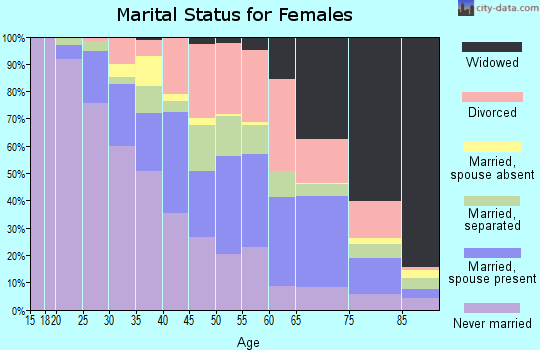 Zip code 29405 marital status for females