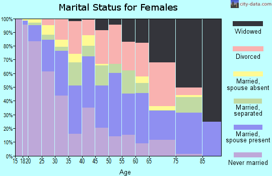 Zip code 29406 marital status for females