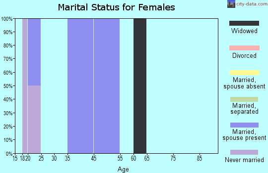 Zip code 29430 marital status for females