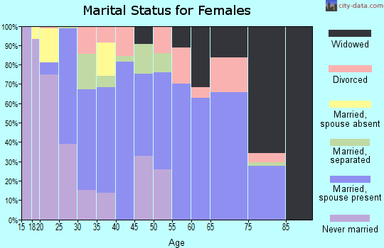 Zip code 29431 marital status for females