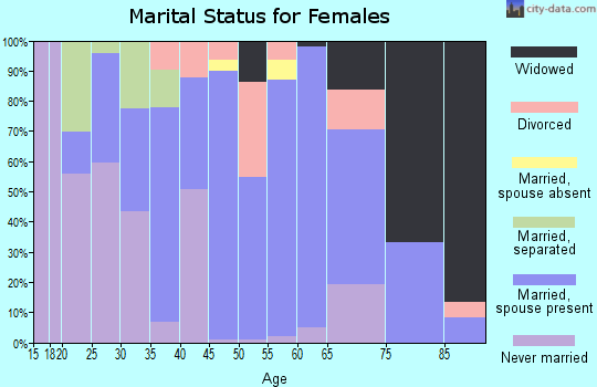 Zip code 29432 marital status for females