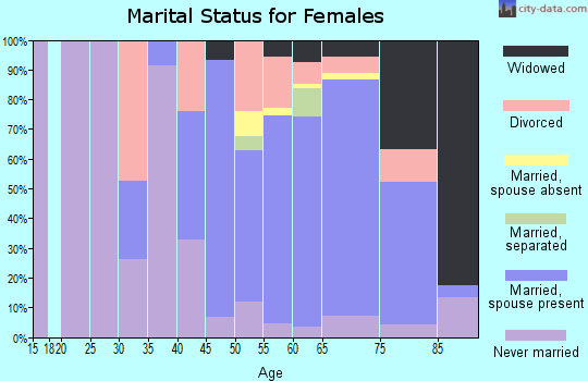 Zip code 29438 marital status for females