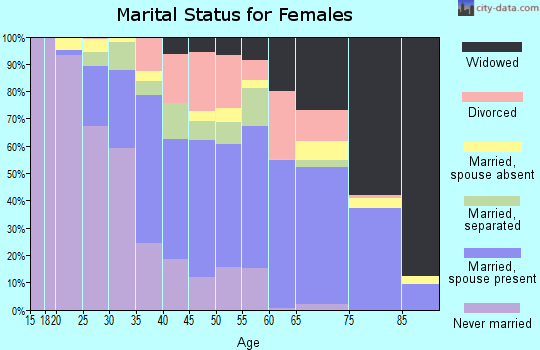 Zip code 29440 marital status for females