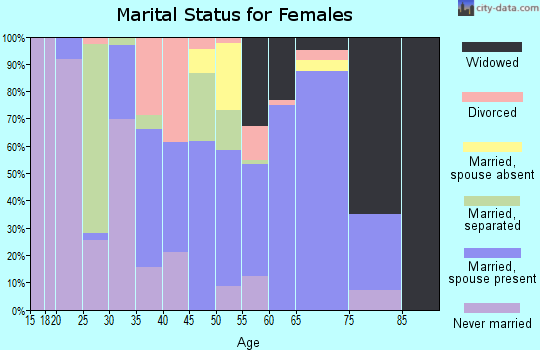 Zip code 29448 marital status for females