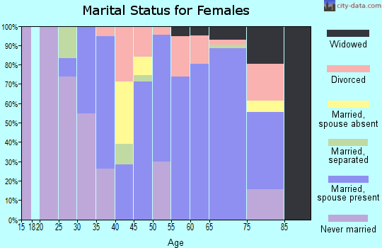 Zip code 29451 marital status for females