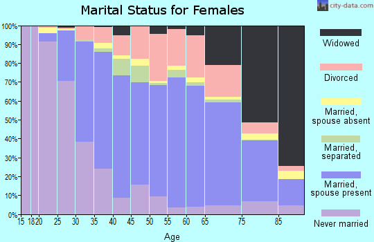 Zip code 29464 marital status for females