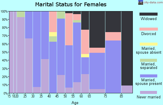 Zip code 29470 marital status for females