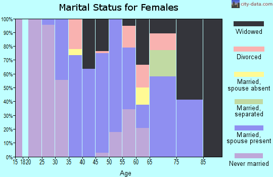 Zip code 29471 marital status for females