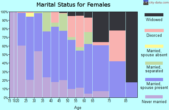 Zip code 29472 marital status for females