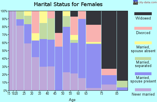 Zip code 29477 marital status for females