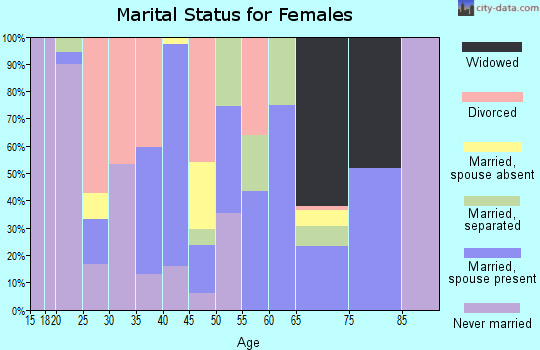 Zip code 29481 marital status for females