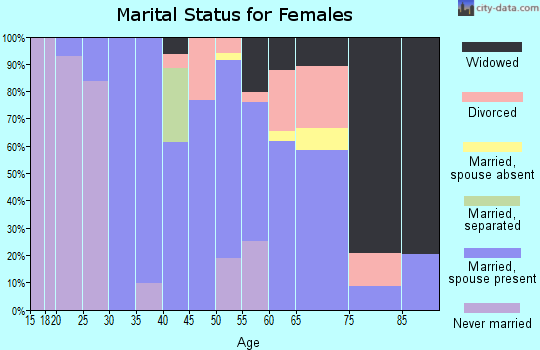 Zip code 29482 marital status for females