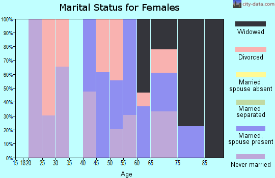 Zip code 29518 marital status for females