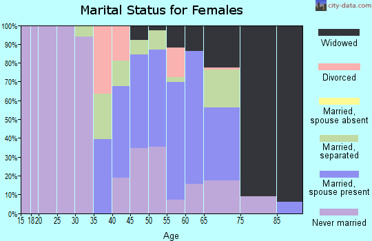 Zip code 29525 marital status for females