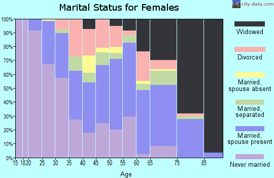 Zip code 29536 marital status for females