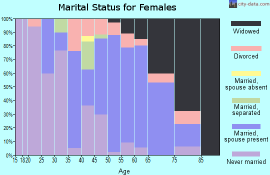 Zip code 29540 marital status for females