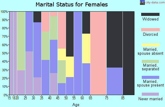 Zip code 29545 marital status for females