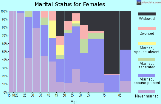 Zip code 29554 marital status for females