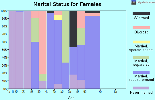 Zip code 29567 marital status for females