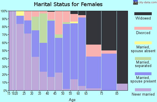 Zip code 29568 marital status for females