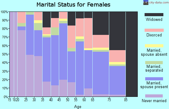 Zip code 29569 marital status for females