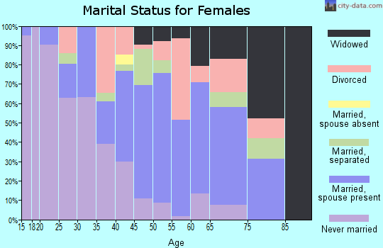 Zip code 29570 marital status for females