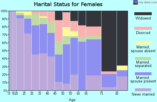 Zip code 29571 marital status for females