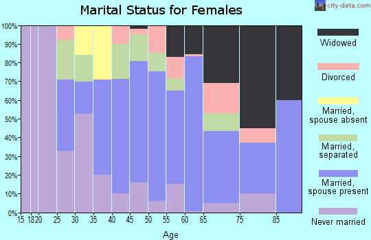 Zip code 29583 marital status for females