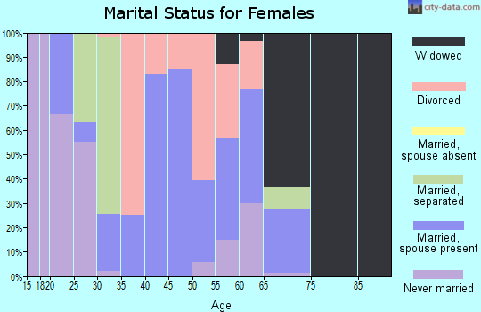 Zip code 29584 marital status for females