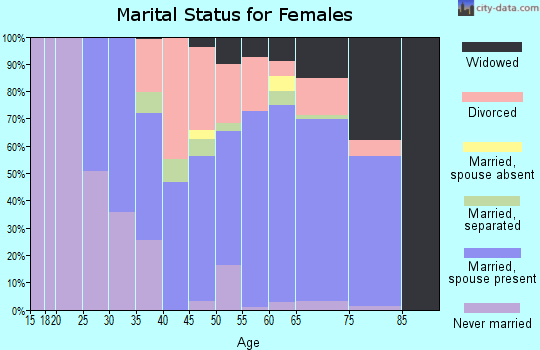 Zip code 29585 marital status for females