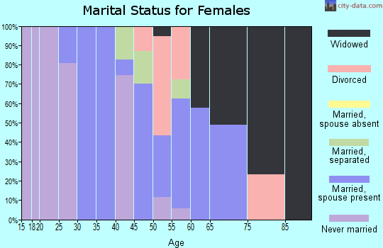 Zip code 29596 marital status for females